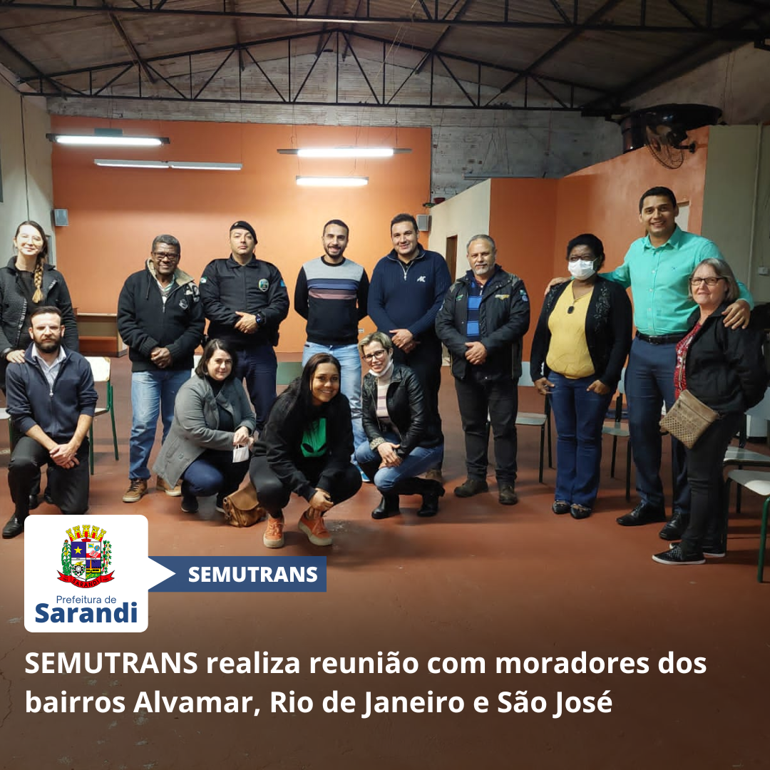 SEMUTRANS realiza reunião com moradores dos bairros Alvamar, Rio de Janeiro e São José